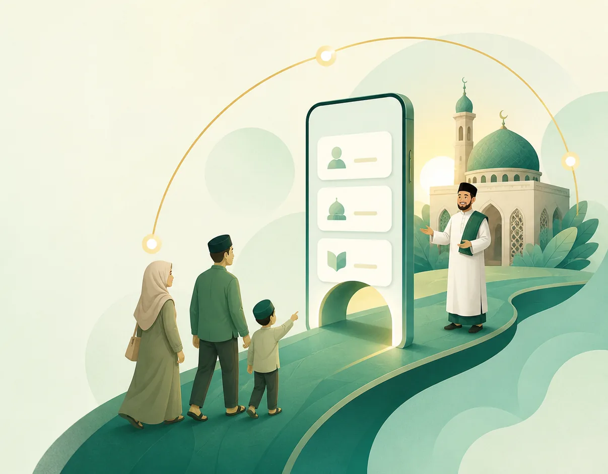 Aplikasi Ustadzi menghubungkan jamaah, masjid, dan ustadz